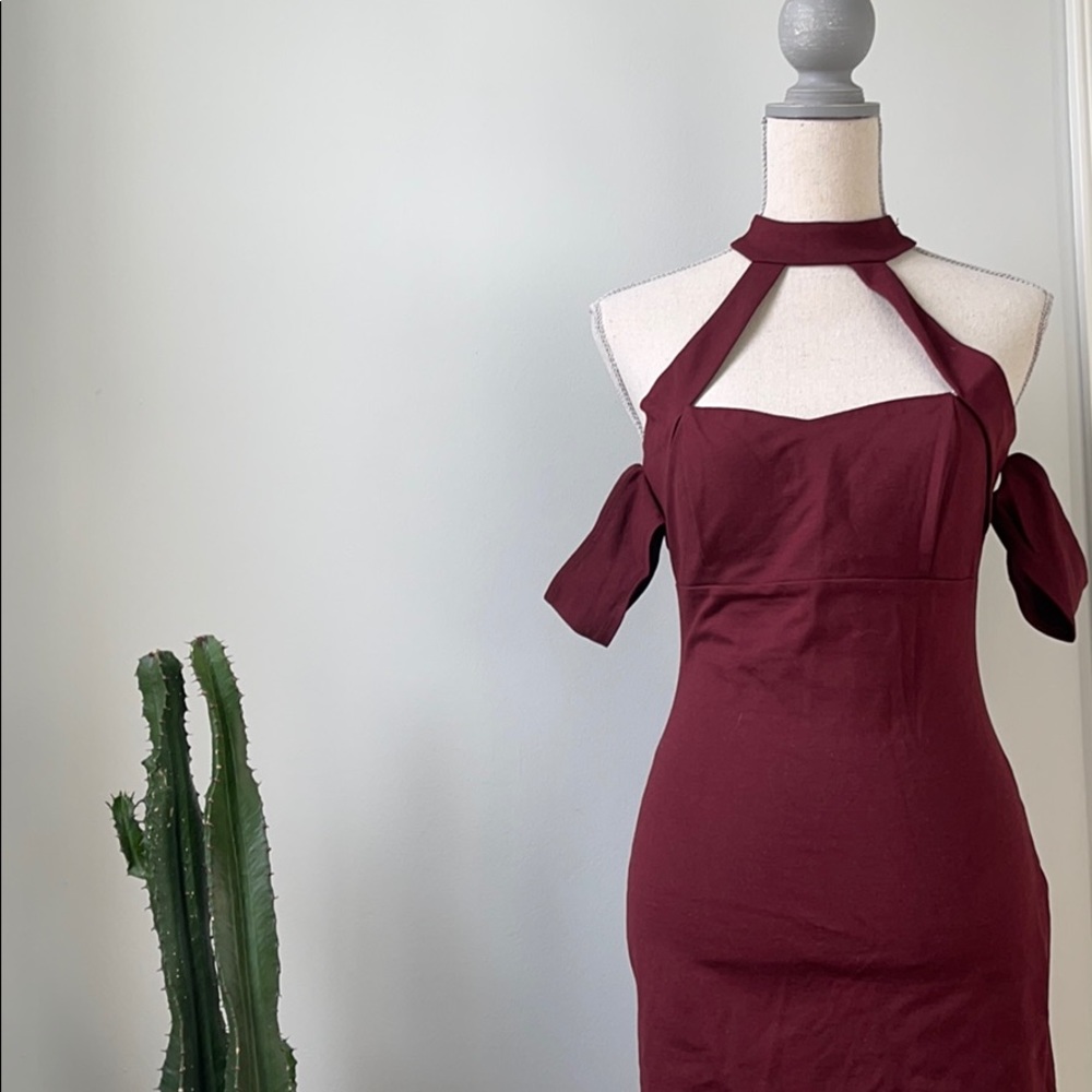 Akira burgundy dress size Medium .
